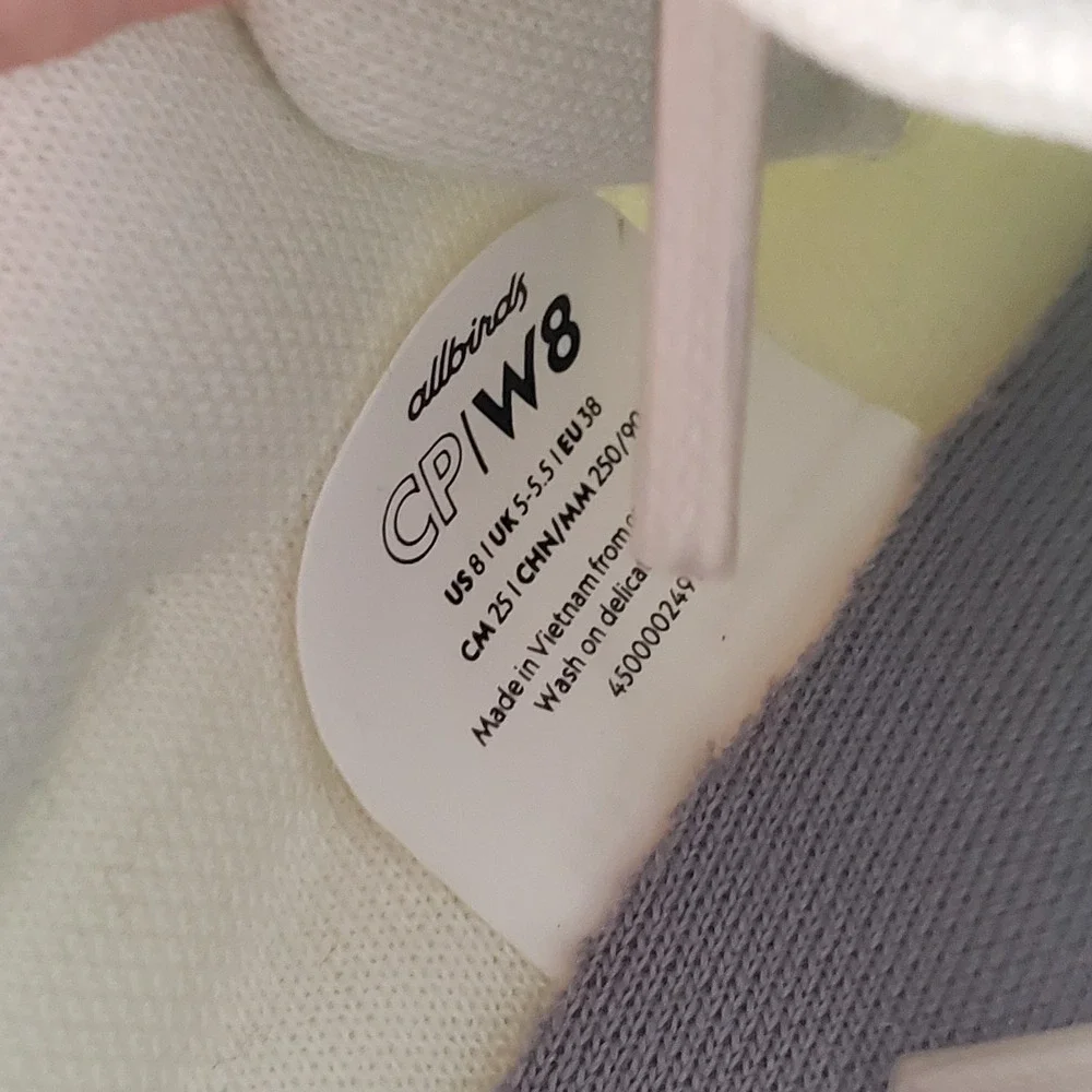 Allbirds Canvas Pacer Womens Shoes Sz 8 W Running Natural White Lace Up Sneaker